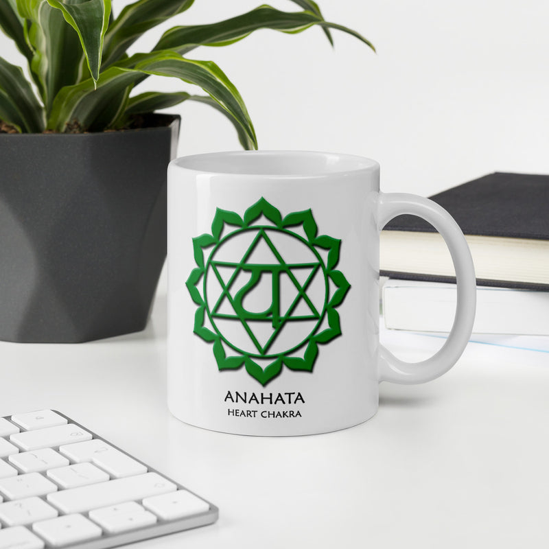 Heart Chakra Anahata Yoga Coffee Mug