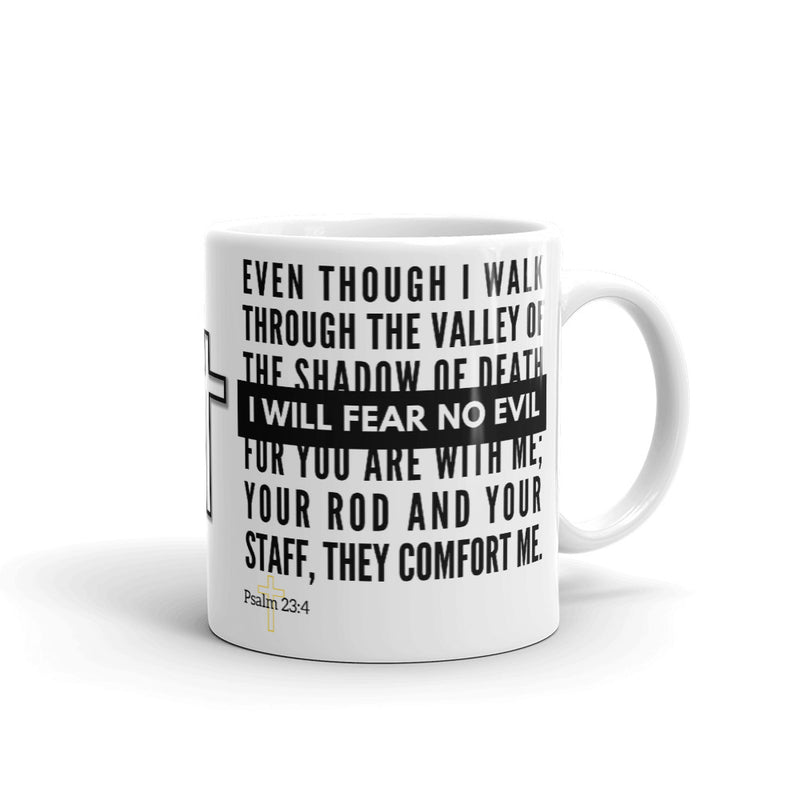 Psalm 23:4 Bible Verse Gift Coffee Mug (Plain Text)