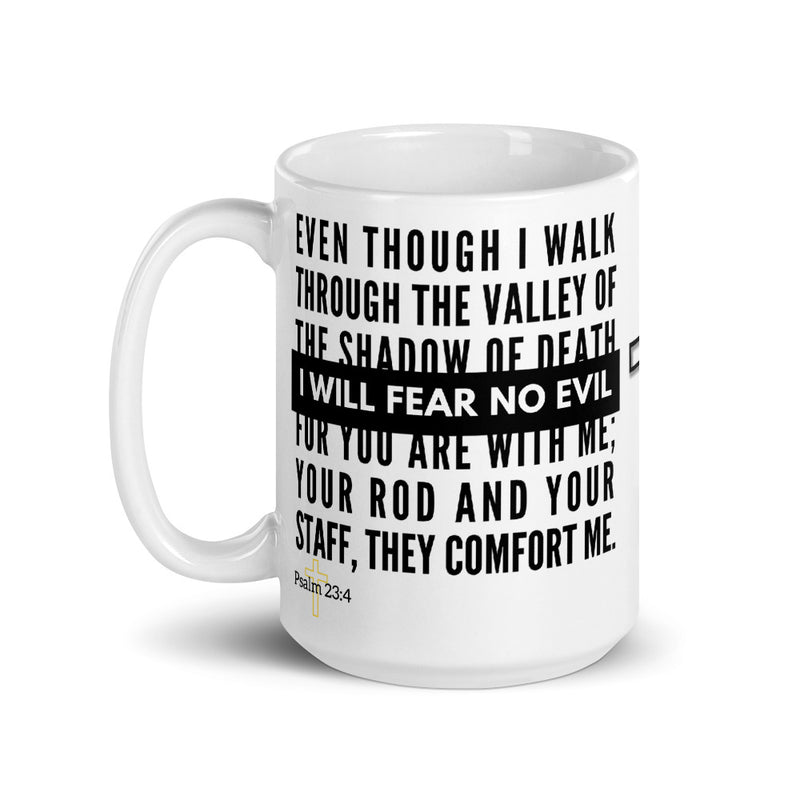 Psalm 23:4 Bible Verse Gift Coffee Mug (Plain Text)