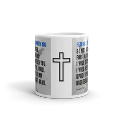 Isaiah 41:10 Bible Verse Gift Coffee Mug with Image of Christ