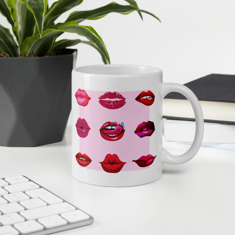 Lipstick & Kisses Coffee Mug