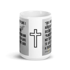 Jeremiah 29:11 Bible Verse Gift Coffee Mug with Image of Christ