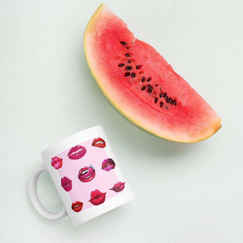 Lipstick & Kisses Coffee Mug