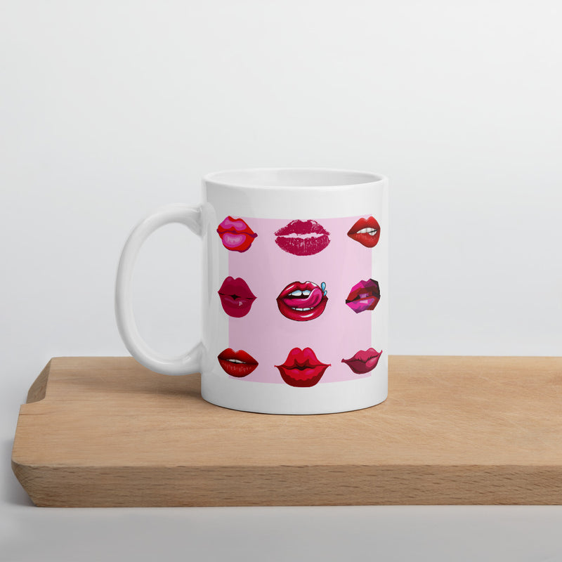 Lipstick & Kisses Coffee Mug