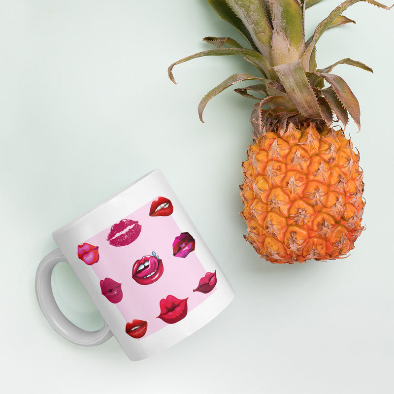 Lipstick & Kisses Coffee Mug