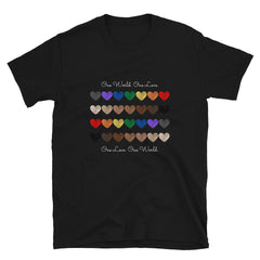 Unisex One World. One Love. Black T-Shirt