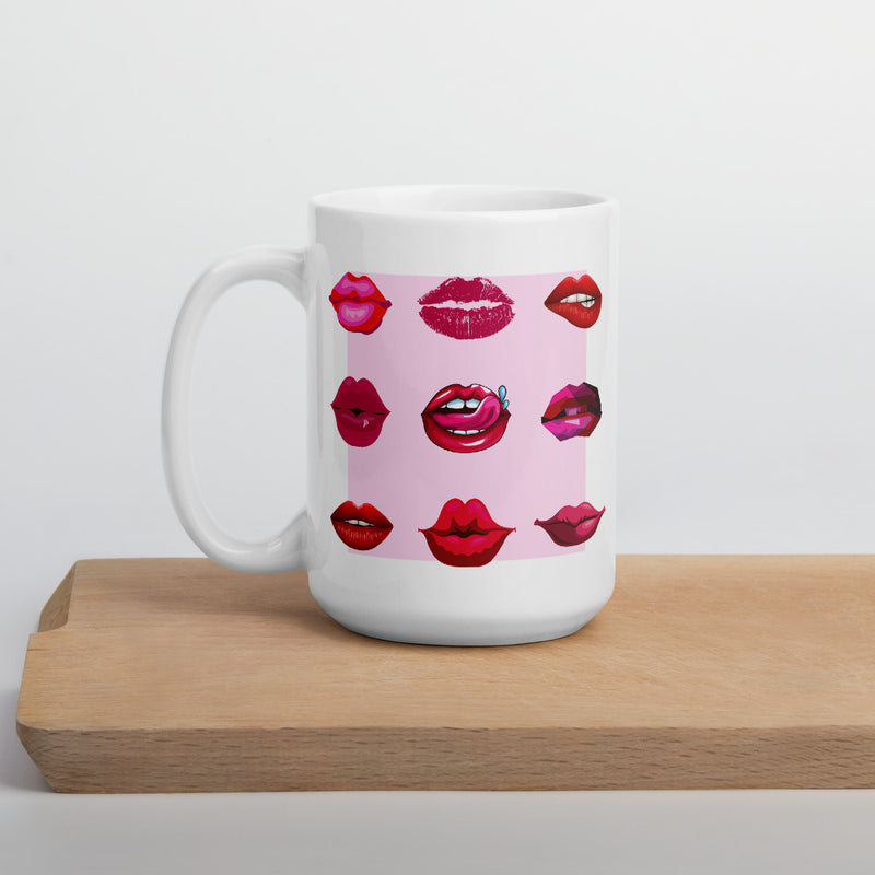 Lipstick & Kisses Coffee Mug