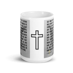 1 John 3:1-3 Bible Verse Gift Coffee Mug with Image of Christ