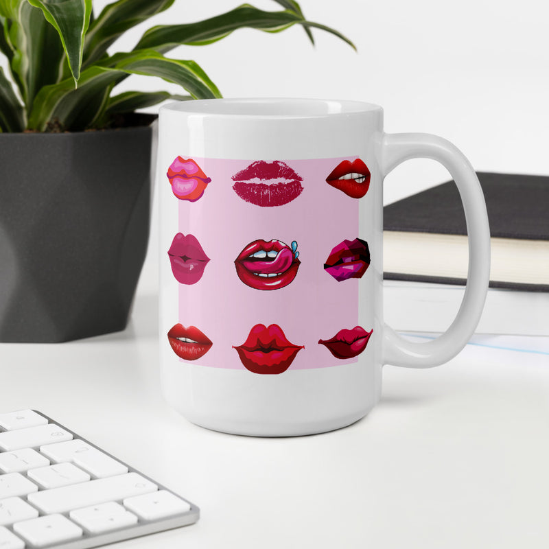 Lipstick & Kisses Coffee Mug